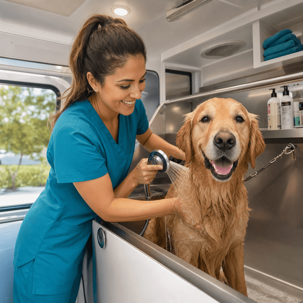 Golden Retriever after grooming